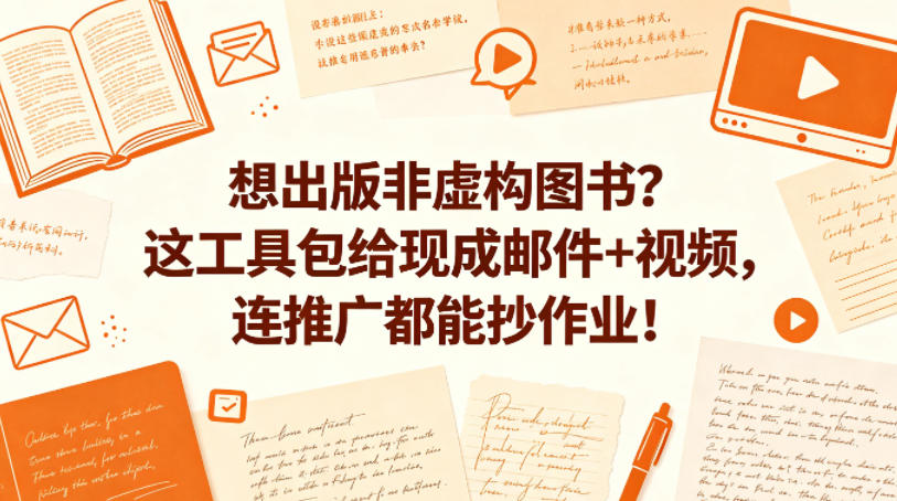 想出版非虚构图书？这工具包给现成邮件+视频，连推广都能抄作业！【原创双语字幕】-蜗牛学社