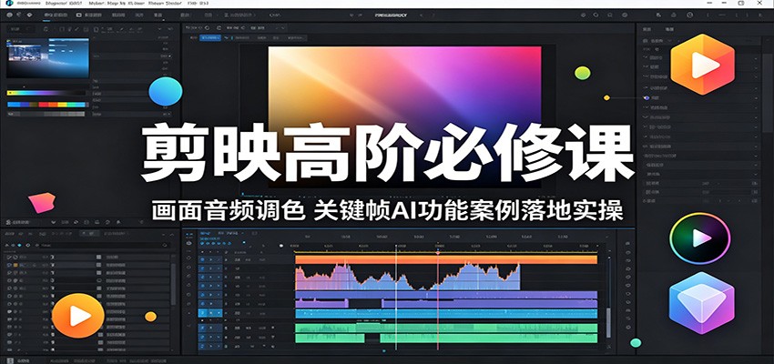 剪映高阶必修课:画面音频调色,关键帧AI功能案例落地实操-蜗牛学社