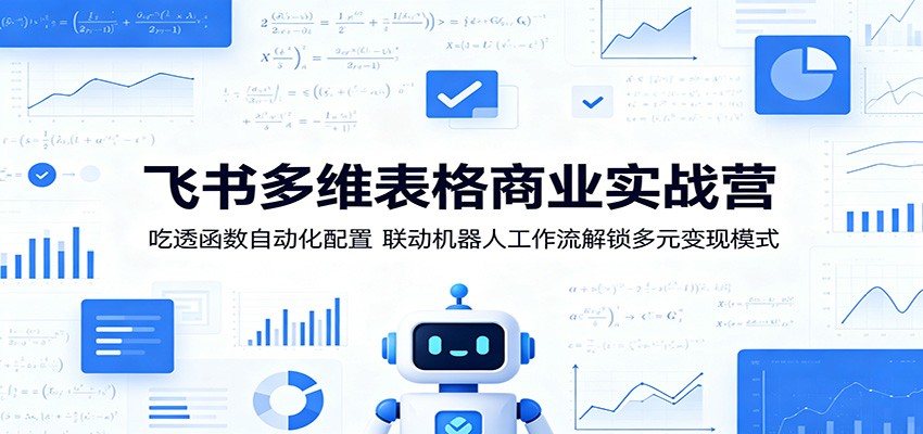 飞书多维表格商业实战营：吃透函数自动化配置，联动机器人工作流解锁多元变现模式-蜗牛学社