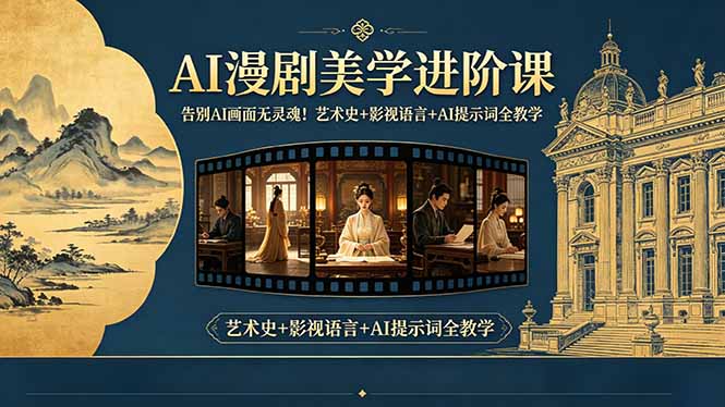 告别AI画面无灵魂！AI漫剧美学进阶课，艺术史+影视语言+AI提示词全教学-蜗牛学社