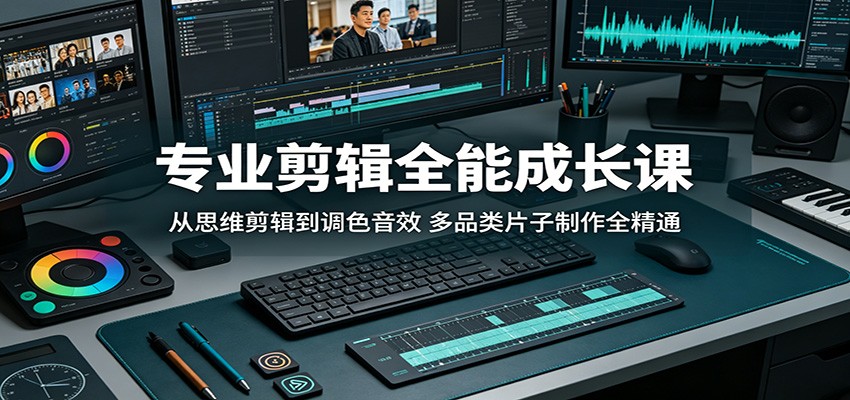 专业剪辑全能成长课：从思维剪辑到调色音效，多品类片子制作全精通-蜗牛学社