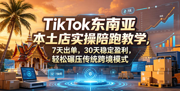 TikTok东南亚本土店实操陪跑教学，7天出单，30天稳定盈利，轻松碾压传统跨境模式(更新0516)-蜗牛学社