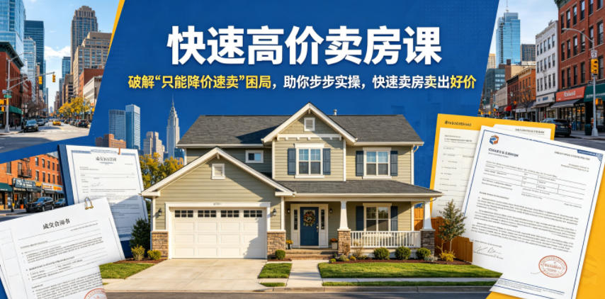 快速高价卖房课，破解“只能降价速卖”困局，助你步步实操，快速卖房卖出好价(更新2026)-蜗牛学社