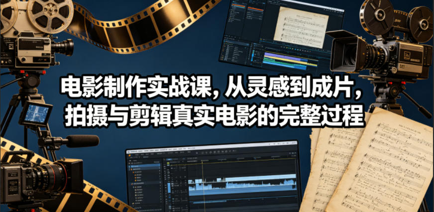电影制作实战课，从灵感到成片，拍摄与剪辑真实电影的完整过程【原创双语字幕】-蜗牛学社