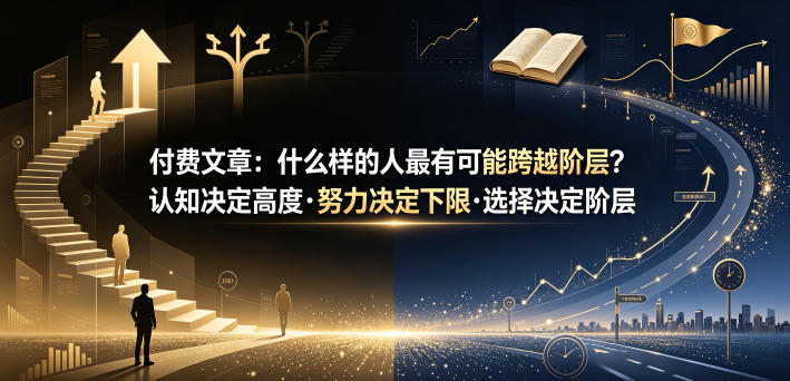 付费文章：什么样的人最有可能跨越阶层？认知决定高度·努力决定下限·选择决定阶层-蜗牛学社