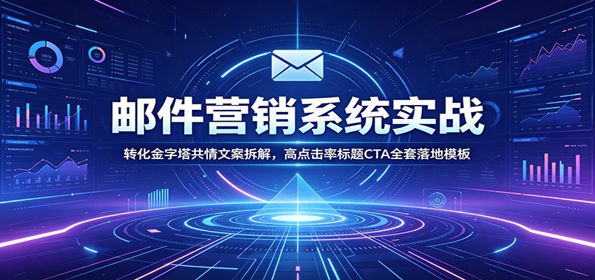 邮件营销系统实战：转化金字塔共情文案拆解，高点击率标题CTA全套落地模板-蜗牛学社