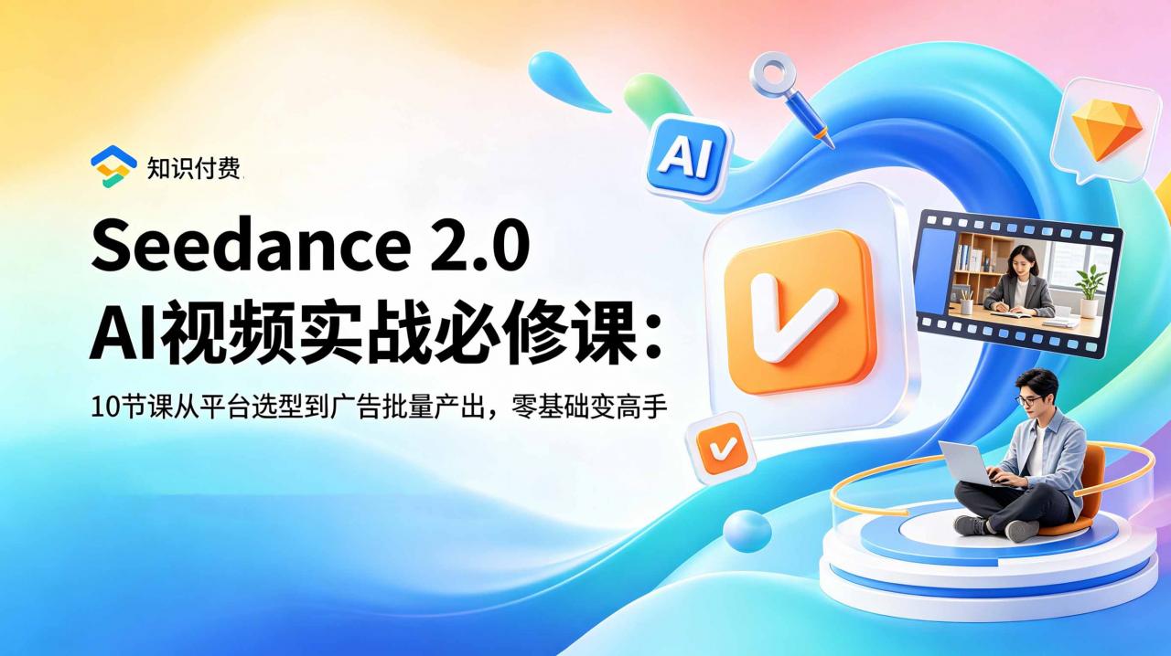 Seedance 2.0 AI视频实战必修课：10节课从平台选型到广告批量产出，零基础变高手-蜗牛学社