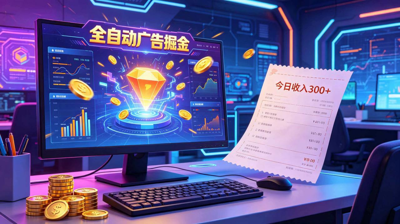 全自动广告掘金,日入300+。全程Ai自动化运行,解放双手,时间自由。收益稳定-蜗牛学社