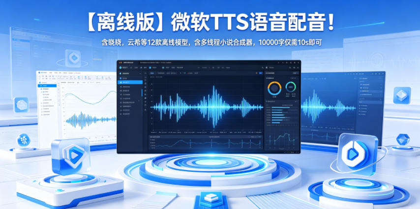 【离线版】微软TTS语音配音！含晓晓，云希等12款离线模型，含多线程小说合成器，10000字仅需10s即可-蜗牛学社