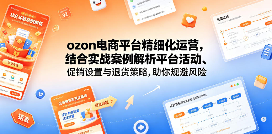ozon电商平台精细化运营,结合实战案例解析平台活动、促销设置与退货策略,助你规避风险、提升销量-蜗牛学社