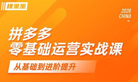仙道电商·拼多多零基础运营实战课-蜗牛学社
