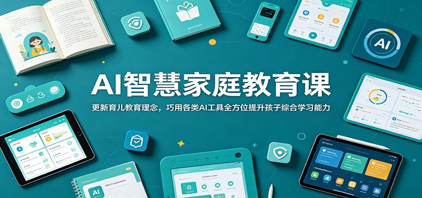 AI智慧家庭教育课:更新育儿教育理念,巧用各类AI工具全方位提升孩子综合学习能力-蜗牛学社