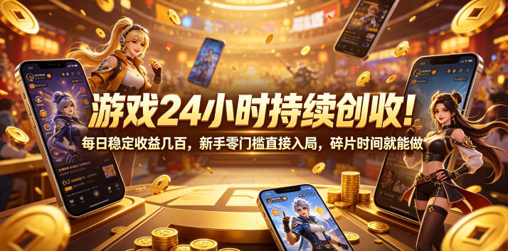 游戏24小时持续创收!每日稳定收益几百,新手零门槛直接入局,碎片时间就能做【揭秘】-蜗牛学社