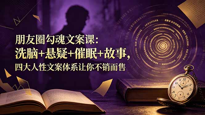 朋友圈勾魂文案课：洗脑+悬疑+催眠+故事，四大人性文案体系让你不销而售-蜗牛学社