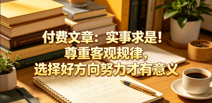 付费文章：实事求是！尊重客观规律，选择好方向努力才有意义-蜗牛学社