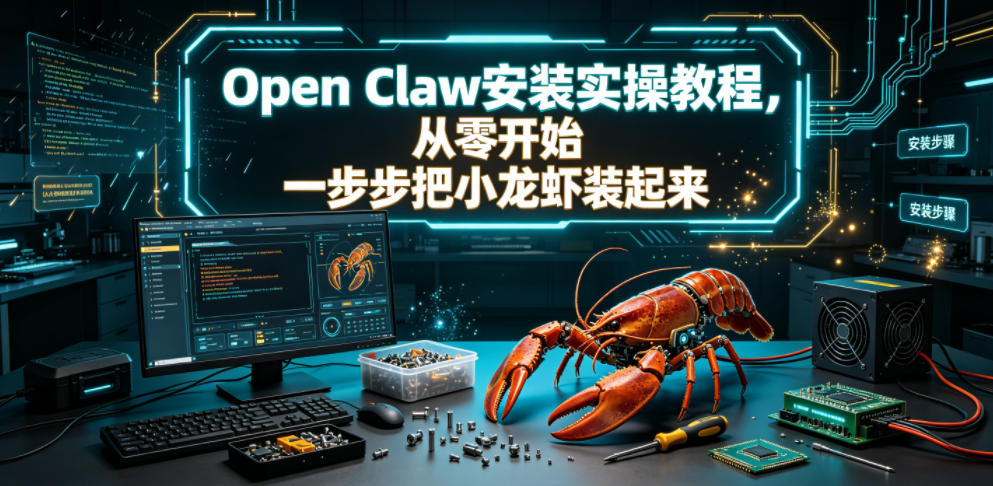 Open Claw安装实操教程,从零开始一步步一步步把小龙虾装起来-蜗牛学社