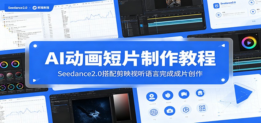 AI动画短片制作教程:Seedance2.0搭配剪映视听语言完成成片创作-蜗牛学社