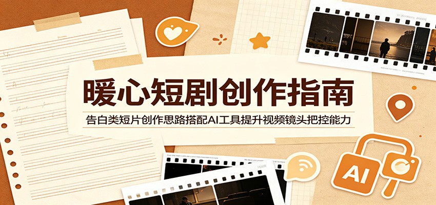 暖心短剧创作指南:告白类短片创作思路搭配AI工具提升视频镜头把控能力-蜗牛学社