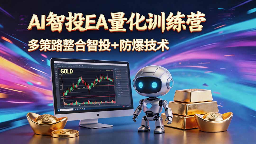 AI智投EA量化运营技术，自动化黄金操盘技术，小白也可以轻松上手日入1000+-蜗牛学社