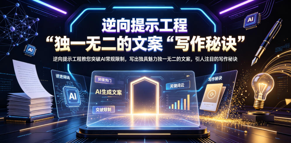 逆向提示工程教您突破AI常规限制，写出独具魅力独一无二的文案，引人注目的写作秘诀【原创双语字幕】-蜗牛学社