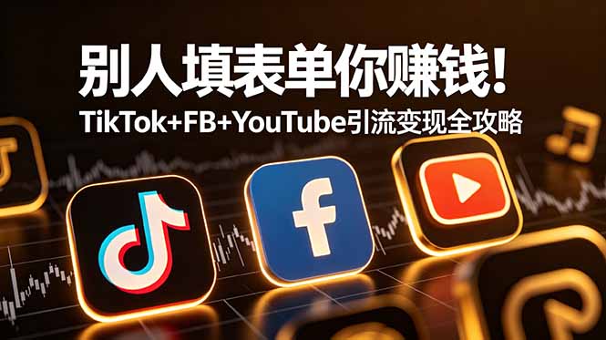 别人填表单你赚钱!TikTok+FB+YouTube 引流变现全攻略【原创双语字幕】-蜗牛学社