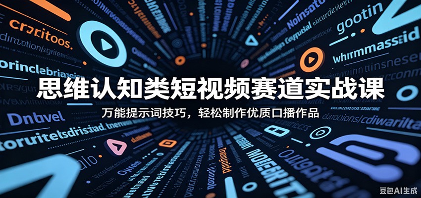 思维认知类短视频赛道实战课：万能提示词技巧，轻松制作优质口播作品-蜗牛学社