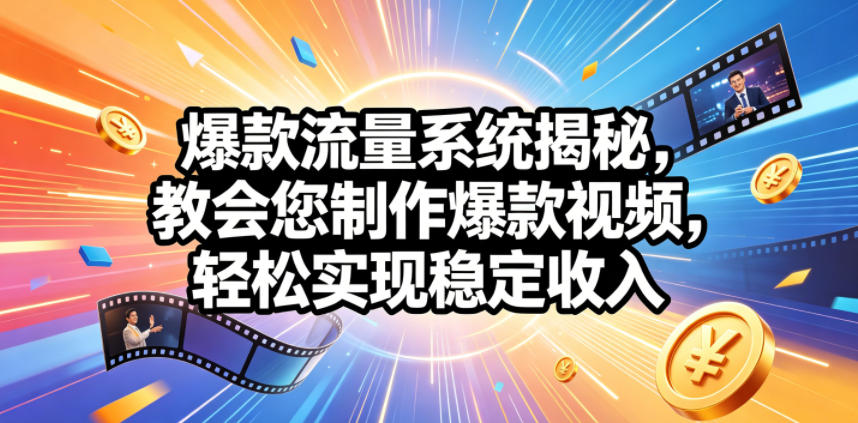 爆款流量系统揭秘,教会您制作爆款视频,轻松实现稳定收入【原创双语字幕】-蜗牛学社