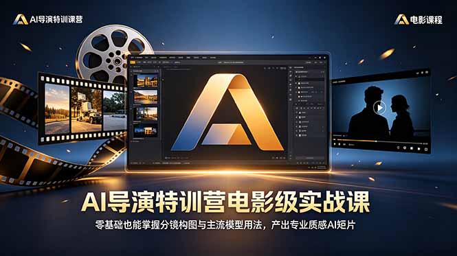 AI导演特训营电影级实战课，零基础也能掌握分镜构图与主流模型用法，产出专业质感AI短片-蜗牛学社