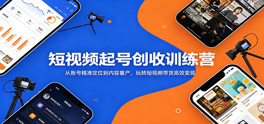 短视频起号创收训练营:从账号精准定位到内容量产,玩转短视频带货高效变现-蜗牛学社
