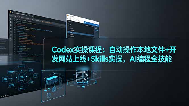 Codex实操课程：自动操作本地文件+开发网站上线+Skills实操，AI编程全技能-蜗牛学社