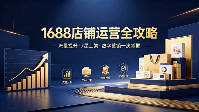 1688店铺没流量?产品上架不到7星?数字营销不会投?全套运营技能一次学(更新6月-蜗牛学社