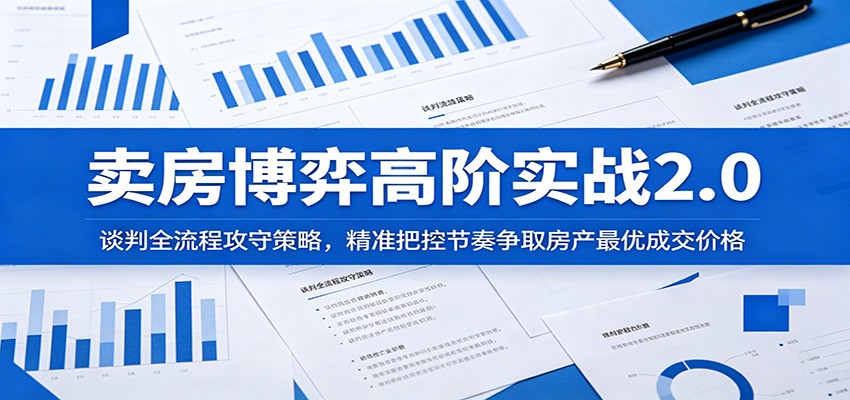 卖房博弈高阶实战2.0：谈判全流程攻守策略，精准把控节奏争取房产最优成交价格-蜗牛学社