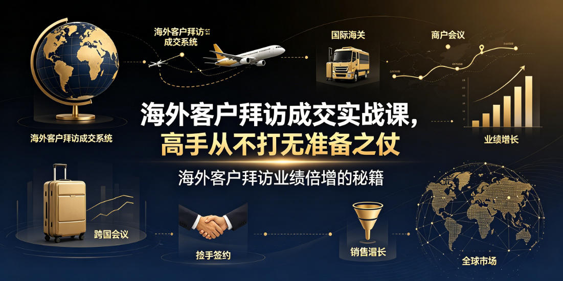 海外客户拜访成交实战课,高手从不打无准备之仗,海外客户拜访业绩倍增的秘籍-蜗牛学社
