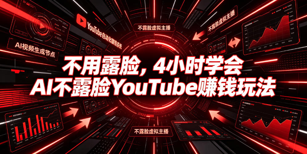不用露脸,4小时学会AI不露脸YouTube賺钱玩法【原创双语字幕】-蜗牛学社